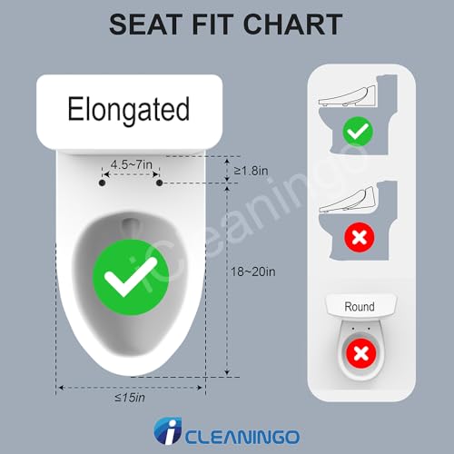 Image of DC01 Electric Bidet Toilet Seat Elongated, Auto Open, Side Panel | Instant Warm Water Wash, Heated Seat, Warm Air Dryer, Auto Close Lid, Simple Remote, LED Night Light & 360 Handheld Sprayer