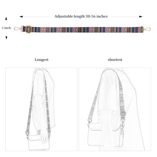 1 inch Purse Strap,Replacement Crossbody Strap Adjustable Shoulder Strap for Handbag Bag2