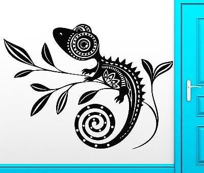 Wall Sticker Chameleon Lizard Animal Tree Jungle Cool Decor for Bedroom (z2513)