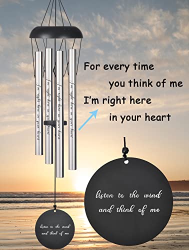 FHJRG Sympathy Wind Chimes for Loss of a Loved One Prime Memorial Wind Chimes Gifts for Bereavement Remembrance and Condolence windchimes in Memory of Loved One Loss of Mother Father Husband 32 Inch