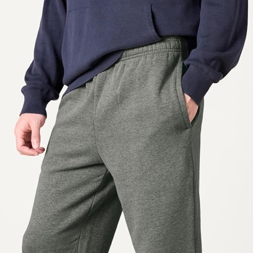 Image of Amazon Essentials Men's Relaxed Straight Leg Fleece Open Bottom Sweatpant (Available in Big & Tall)