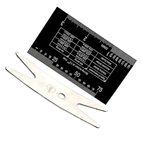 NOLITOY 1 セット ストリング ヴァイオリンツール定規 フレットロッカー ギターアクションゲージキット 弦楽器製作者ツール ギター キット ギターセットアップゲージ ステンレス鋼