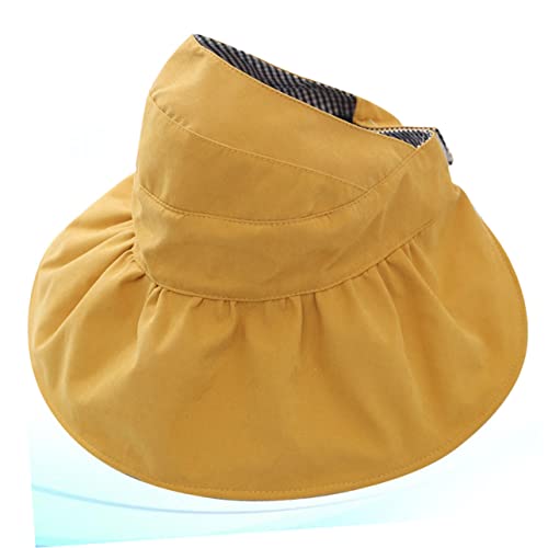 1pc Boys and Girls Foldable Sun Hat Lightweight Cotton Wide Brim Sun Hat for Outdoor Activities Creative Yellow Design for Boys and Girls4