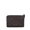 Coach F58035 Corner Zip Wristlet in Signature Coated Canvas Brown Black