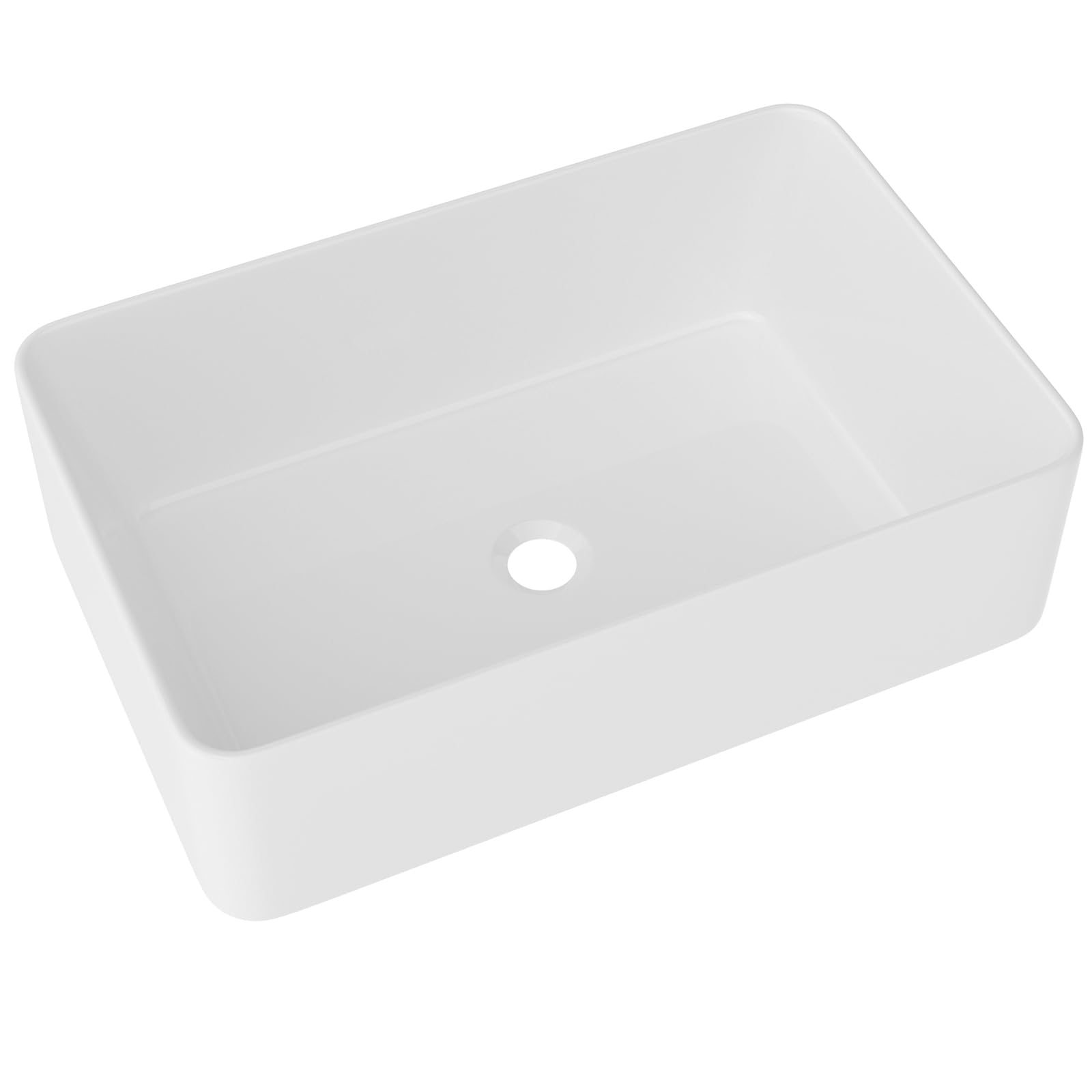 Fregadero rectangular para baño, 53 x 34 cm, rectangular, porcelana blanca, cerámica, lavabo artístico
