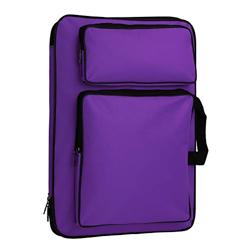 Image of JIAHG Water-Resistant Art Portfolio Carry Bag A3 Art Work Portfolio Tote Drawing Board Bag Portable Painting Sketch Pad Storage Bag Professional Art Organizer for Palette Paints Brushes
