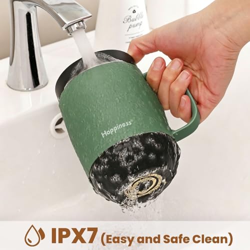 Image of Happiness Smart Heated Coffee Mug,Rechargeable Electric Self Heating Temperature Control Coffee Cup Gifts for Mom Dad Women Men