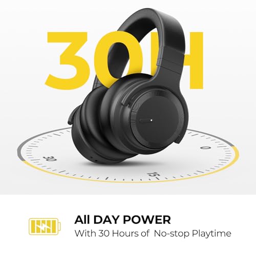 Image of E7 Active Noise Cancelling Headphones Wireless Bluetooth Headphones with Rich Bass, Wireless Headphones with Clear Calls, Bluetooth 5.0, 30 Hours Playtime, Comfort Fit, Model 3