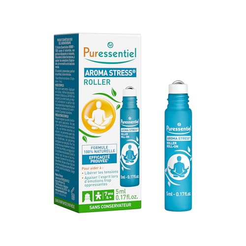 Puressentiel - Anti-Stress Roll-on - mit 12 ätherischen Ölen - 100 Prozent rein und natürlich - Hilft, nervöse Spannungen zu lindern - 5 ml