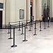 VISIONTRON Prime RETRACTA-Belt Stanchion with Retractable Belt Barrier (2pk), Crowd Control Barrier, 10’ Belt, Steel Post, No Tools Required (Polished Stainless Steel Post w/Black Belt)