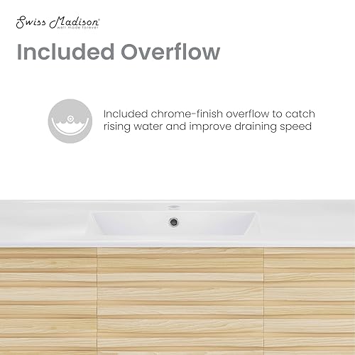 Image of Swiss Madison Cascade 48'' Bathroom Vanity in Natural Oak