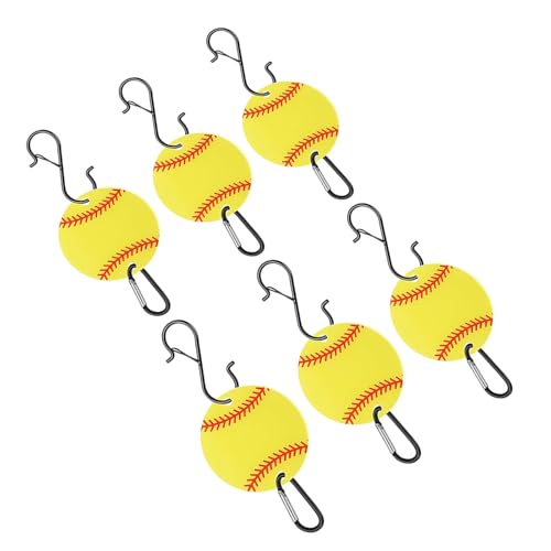 Baseball-Zaunhaken aus Metall mit Acrylplatten, für Fledermausbeutel, Helme und Sportgeräte, Organisation, Sportliebhaber, Geschenke, Zaunzubehör, 6 Stück