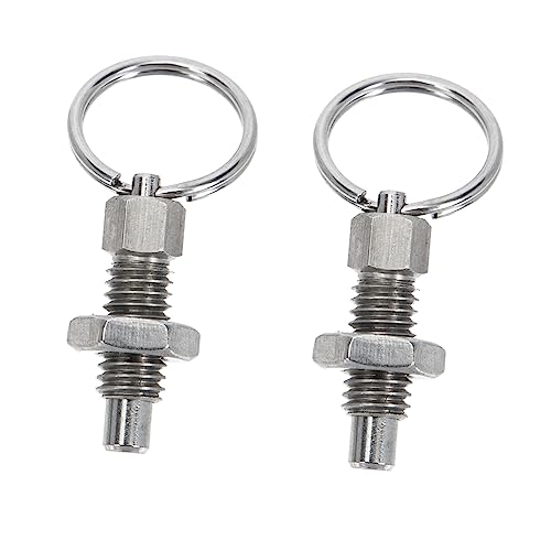 HOMSFOU 2pcs Stainless Steel Indexing Plunger Spring Door Ring Locking Pin Safety Pin