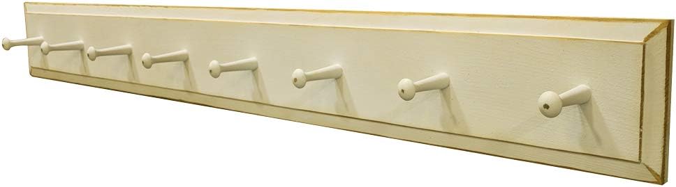 Sawdust City Wall Coat Rack with Pegs - 4' long (Solid Black)