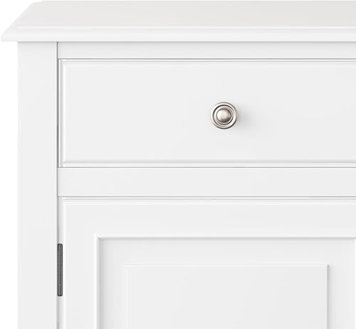 Miniatura 6 de SIMPLIHOME Connaught SOLID WOOD 40 inch Wide Traditional Entryway Storage Cabinet in White, with 2 Drawers, 2 Doors, Adjustable Shelves