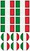 Haberdashery Online 28 Adesivi della Bandiera d'Italia. Adesivi per Biciclette, motociclette, Accessori (Italia)