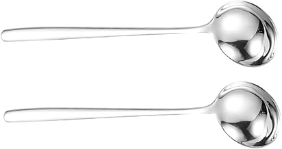 YARNOW 2 Peças De Colher De Aço Inoxidável Talheres De Aço Inoxidável Concha De Aço Inoxidável Colheres De Servir De Aço Inoxidável Colheres De Mistura Colher De Chá Colher De Serviço De