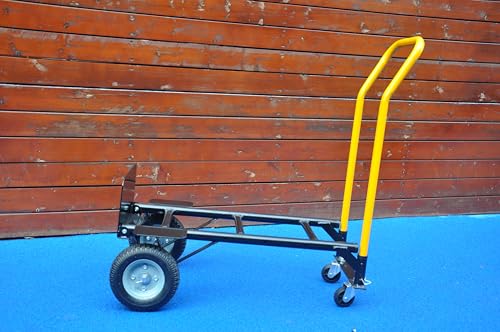 Carretilla convertible 2 en 1, capacidad 150 kg, metal plegable miniatura 5