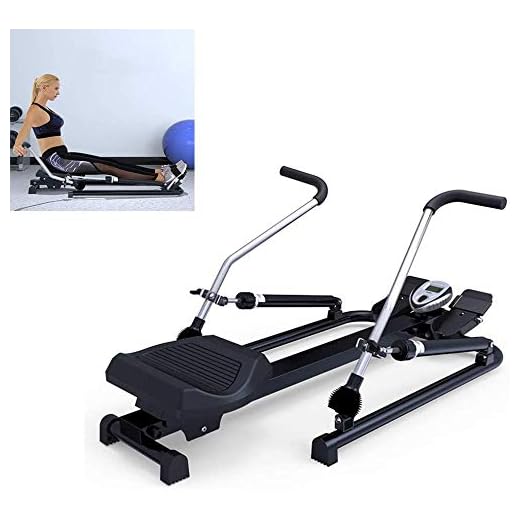 Máquina de remo multifuncional silenciosa e hidráulica para exercício de remo equipamento de fitness, ajuste de resistência dupla design dobrável para academia de escritório atualizado