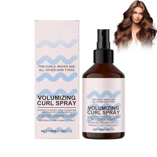 Curl Spray - Fissante per ricci con Ricci flessibili e tenuta media - Adatto al Metodo Curly - Formula leggera senza silicone e alcool - Ideale per il Metodo Curly Girl, Capelli migliorati crespo