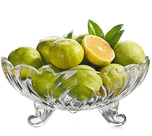 GIYANZA Fruit Bowl Designer Glass Serving Fruit Bowl,Vegetable Bowl, Table Fruit Bowl Flat Base, Fruit Bowl Dining Table Glass Serving & Dinnerware Transparent (Crystal Fruit Bowl)(Pack if 1) (B0CR5V182M) Amazon Price History, Amazon Price Tracker