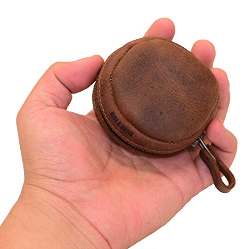 Hide & Drink, Rounded Coin Case Handmade from Full Grain Leather (Bourbon Brown)2
