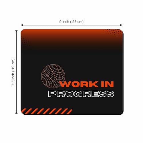 Image of Work in Progress Mouse Pad - 9 x 7.5 inch Premium Mousepad | Non-Slip Rubber Base | Smooth Surface | Tech World Map Design for Office, Home & Workstations