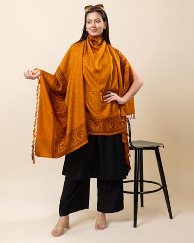 Image of Wrap me Warm Shawl for Women | Soft Viscose Acrylic Poly Wool Shawl - Warm & Lightweight Winter Wrap - Stylish Ethnic Stole for Women - 1010