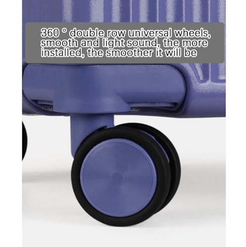 20 inch Cabin Suitcase Aluminum Frame Suitcase Cabin Luggage Silent Spinner Wheel Wide Trolley Suitcase Trolley Suitcase Men,Purple,XL4