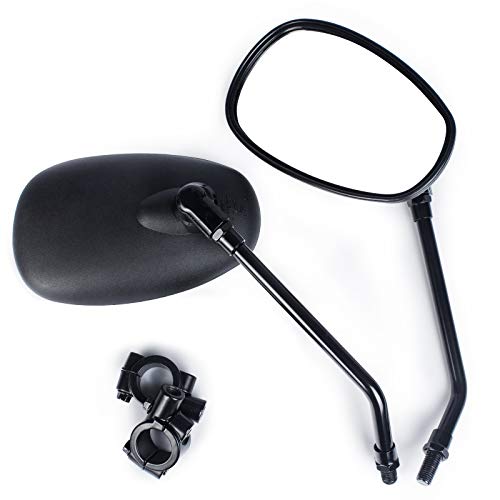 Universal Motorcycle Mirrors Black Rearview Mirrors with 7/8” Handle Bar Mount For Bike, Motorcycle