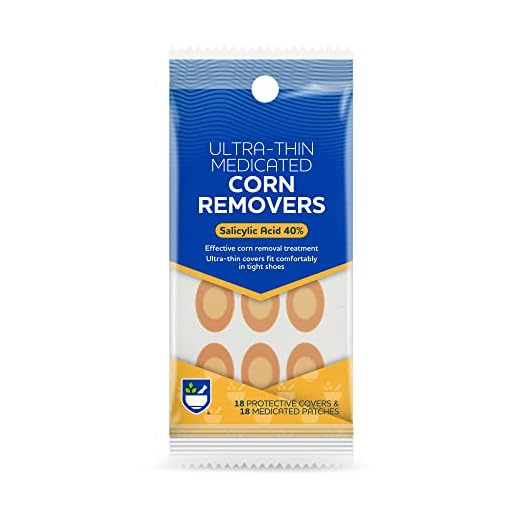 Rite Aid Foot Care Maximum Strength Ultra-Thin Corn Removers - 18 Pads/ 18 Medicated Patches with Salicylic Acid 40% | Corn Remover for Toes and Feet | Corn Pads | Heel Callus Remover | Forefoot Pads
