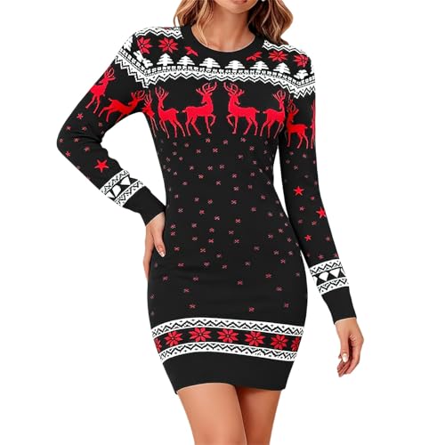 Robe moulante en tricot hautement extensible et confortable pour l'hiver