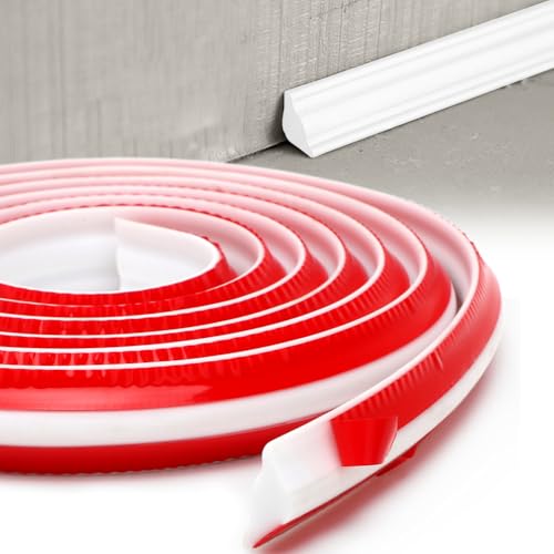 Moulures de plafond, flexibles, autocollantes, 12 x 9 mm, 6 m, bande d'angle, décorative, autocollante, pour bords muraux, décoration d'angle, bords d'armoire