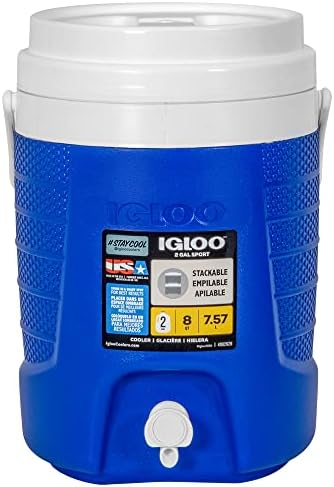 Igloo 2-Gallon Sport Beverage Cooler, Majestic Blue, Model Number: 31377