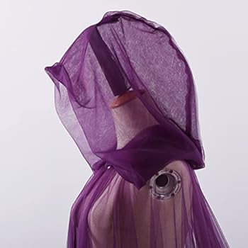 GRACEART Long Back Wedding Robe with Hood, Long Back, Wedding, Tulle