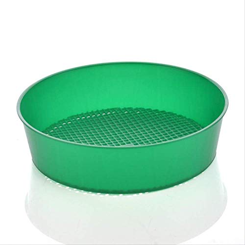 kokokwad 1 Pcs Plastic Garden Sieve Riddle Green for Composy Soil Stone Mesh Gardening Tool