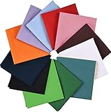 Múltiples opciones de color: cada paquete de pañuelos viene en 12 colores diferentes, como negro, blanco, rojo, , azul ácido, rosa, azul cielo, gris, rosa, naranja, zafiro y verde hierba, etc., como se muestra en la figura, 1 para cada color para satisfacer sus diferentes necesidades de color.