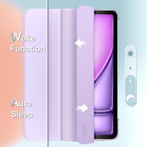 Image of JETech Cover Case for iPad Air 13-Inch M4 /M3 /M2 (2026 /2025 /2024), Slim Stand Hard Back Shell Smart Cover with Auto Wake /Sleep (Purple)