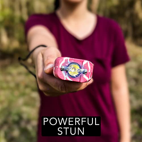 Streetwise Ladies Choice 21 Million Volt Rechargeable Stun Gun With Alarm And Flashlight, Pink Stripe #TOP3