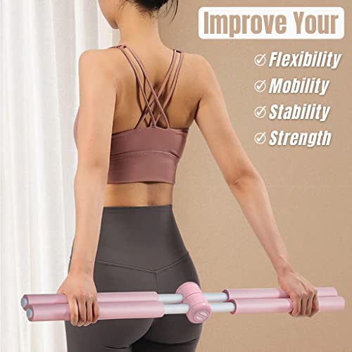 Yoga Sticks Stretching Tool - Back Yoga Sticks For Posture Corrector - Stretch Bar Yoga Posture Stick For Back - Yoga Stick For Back Posture Corrector Stick Stretchy Bar - Yoga Back Stick Posture Pole #TOP4