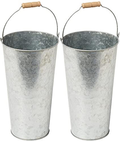 Weddingstar Large Galvanzined Silver Tin Bucket...