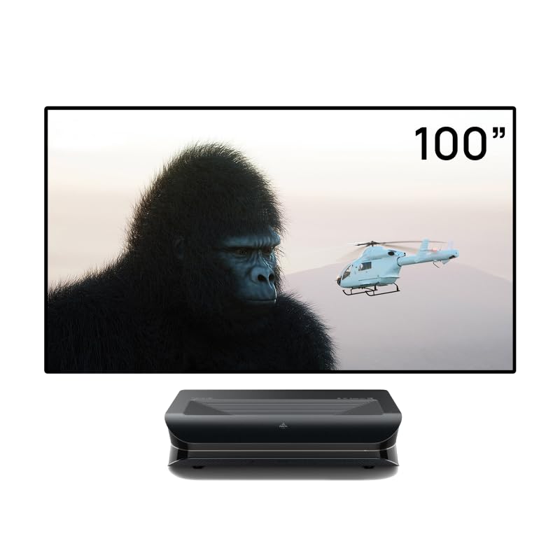 AWOL VISION LTV-2500 Proyector Láser Triple 4K UHD de Tiro Ultra Corto con Dolby Vision y Atmos, 3D Activo, 150", HDR10+, Proyector Láser TV UST (Incluye Fire TV Stick 4K MAX)