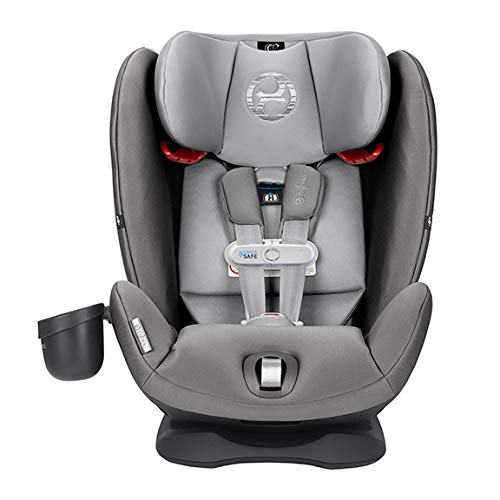 Cybex Gold Eternis S All in 1 Convertible Toddler Baby Infant Rear or Forward Facing Car Seat with SensorSafe, Lavastone Black