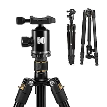 Kodak Photo Gear 63” Tripod & Monopod with 360° Ball Head, Bluetooth Remote & Smartphone Adapter