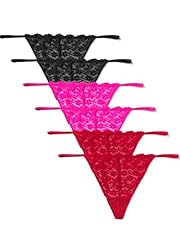 Pink/Pink/Black/Black/Red/Red Thong