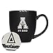 Rico Industries NCAA Appalachian State Mountaineers #1 Dad 15oz Laser Engraved Matte Black Ceramic Bistro Mug - for Hot or Cold Drinks