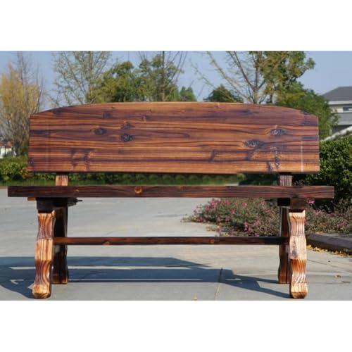 Banco de jardín de madera elegante de 160 cm con acabado robusto 8