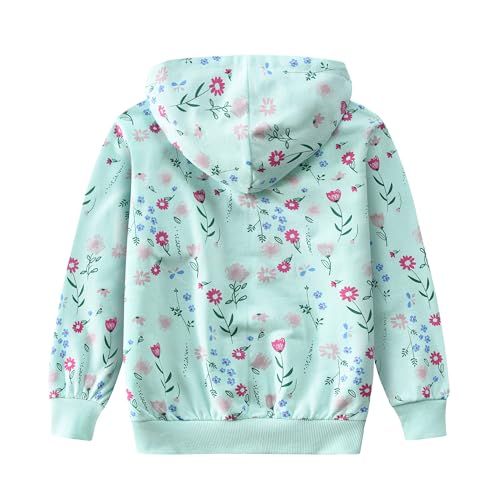 DDSOL Baby Girl Zip-up Jacket Toddler Hoodie Sweatshirt Light Winter Coat Fall Outwear 2t-7t3
