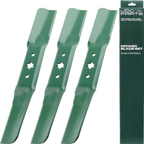 UDC Parts 942-05056A 6 Point Star Mower Blades Replacement for Cub Cadet 54 Inch Enduro XT1-54 ST GT LT Craftsman Z560 T310 Z6900 Troy Bilt Mustang RZT L54 942-05056 742-05056A ZT1-54 ZT2-54/3 Pack