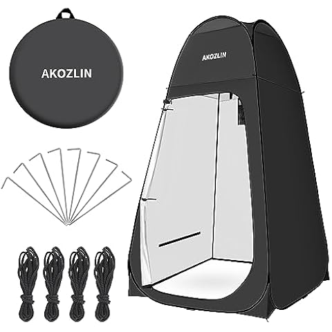 AKOZLIN Pop Up Shower Tent with UV Protection Cover